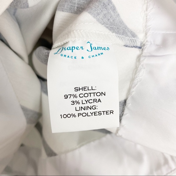 NWT Draper James A-Line Stripe Dress in Navy Stripe - Picture 8 of 13